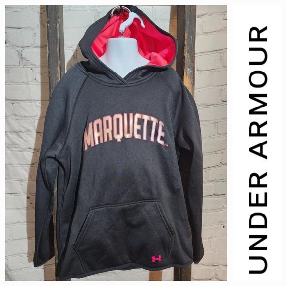 Under Armour Cold Gear Uoith Medium Marquette Hoodie Black - Picture 1 of 5